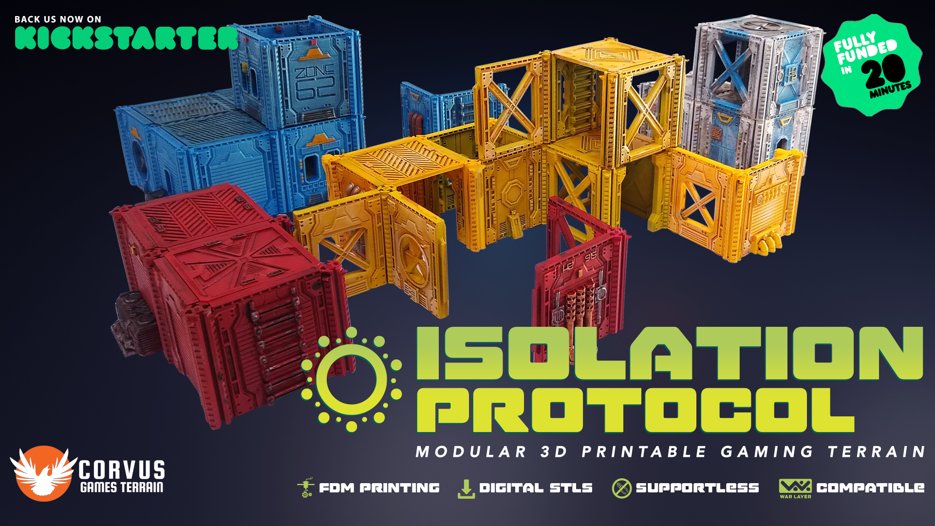 3d Corvus Games Isolation Kickstarter Modular Printable Protocol 